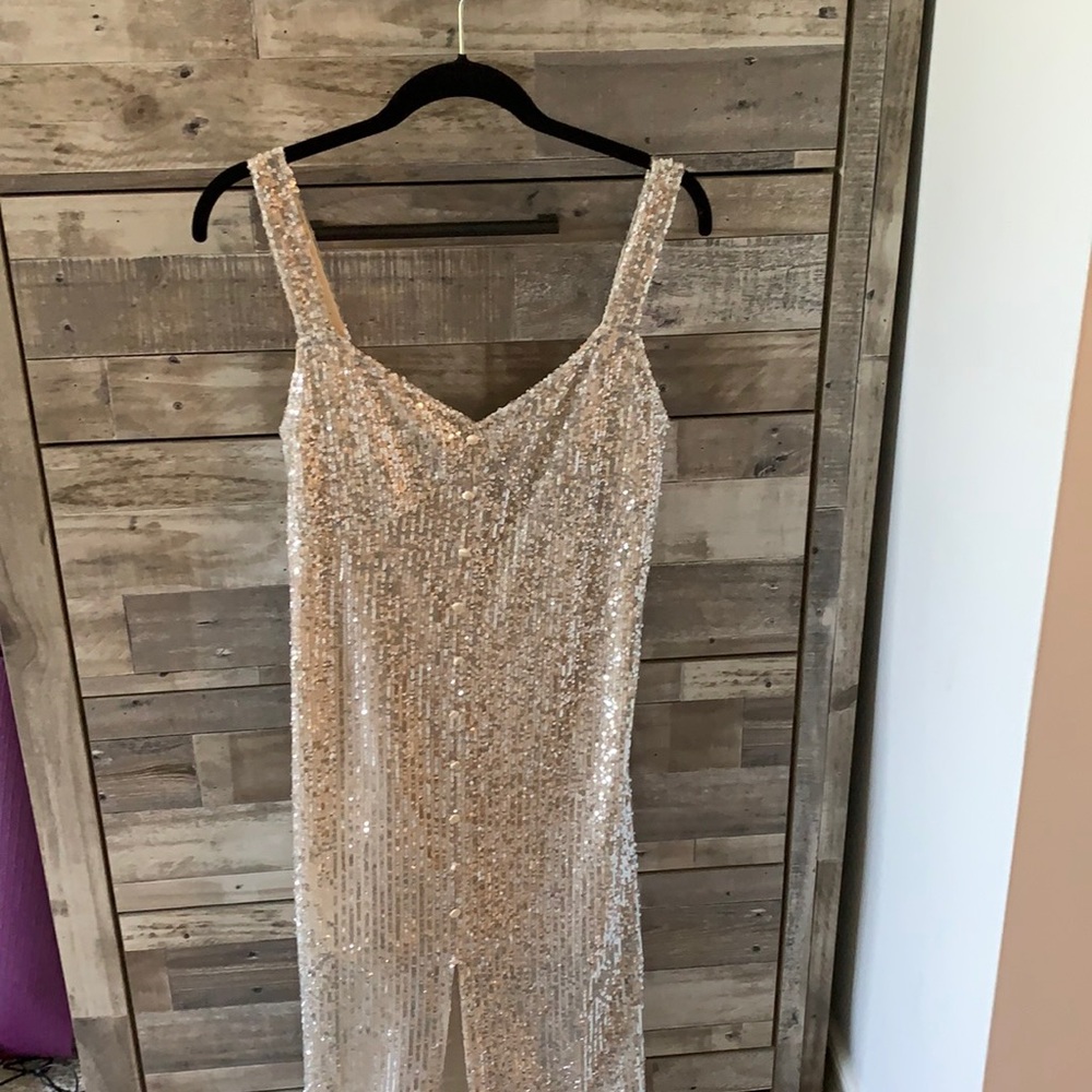 NWOT fully sequined Zara midi dress